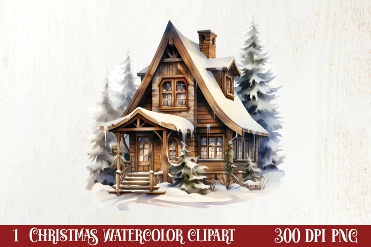 Cozy Christmas Farm Clipart, Christmas Clipart