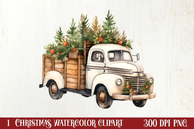 Cozy Christmas Farm Clipart, Christmas Clipart