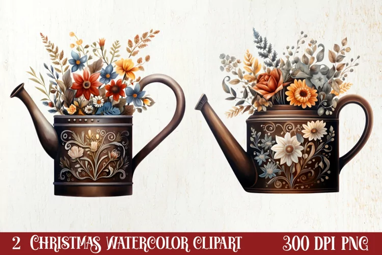 Cozy Christmas Farm Clipart, Christmas Clipart