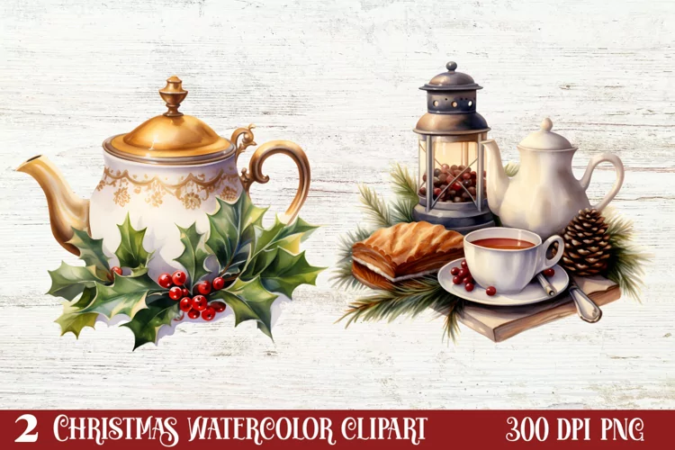 Cozy Christmas Home Clipart Sublimation