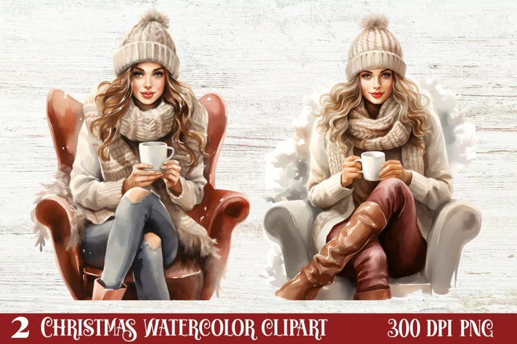 Cozy Christmas Home Clipart Sublimation, Christmas PNG