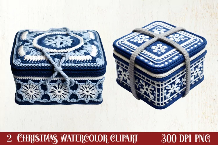 Cozy Christmas Knitting Clipart, Christmas PNG