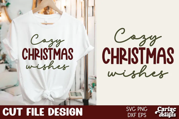 Christmas Cut File, Cozy Christmas Wishes