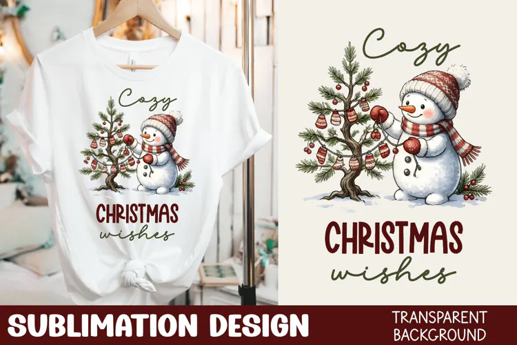 Cozy Christmas Wishes Tshirt Sublimation