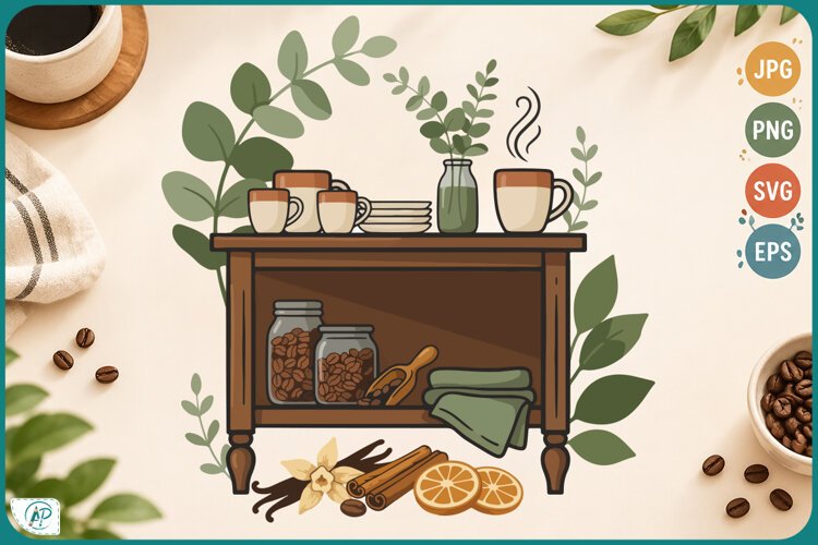Cozy Coffee Collection Clipart example image 1