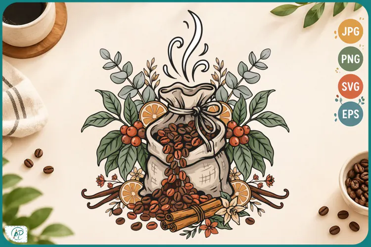 Cozy Coffee Collection Clipart