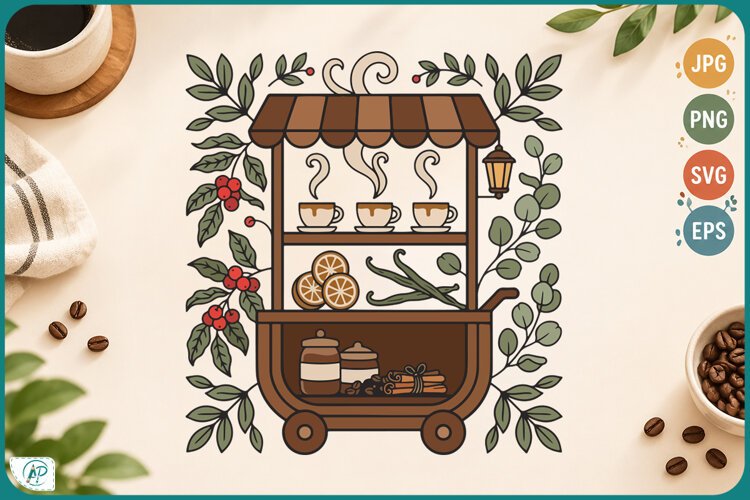 Cozy Coffee Collection Clipart example image 1