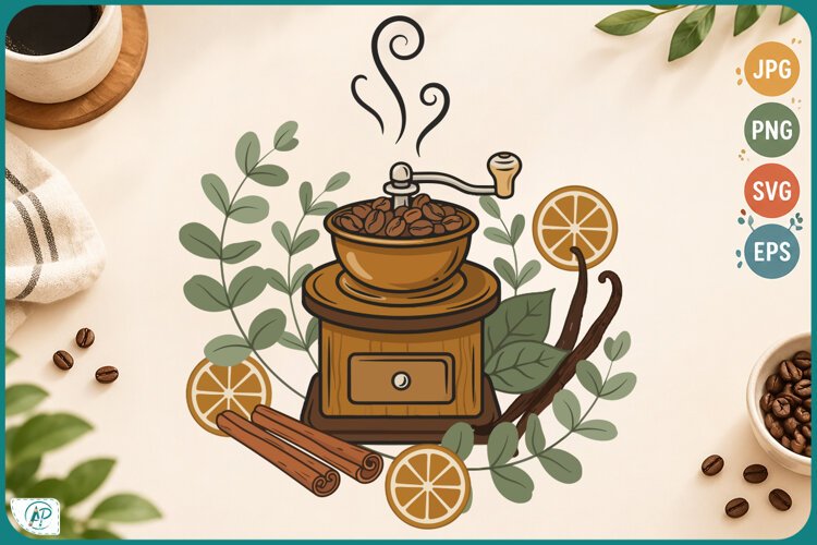 Cozy Coffee Collection Clipart example image 1