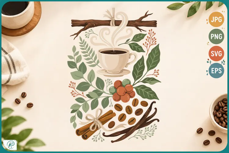 Cozy Coffee Collection Clipart