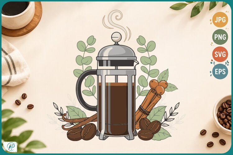 Cozy Coffee Collection Clipart example image 1