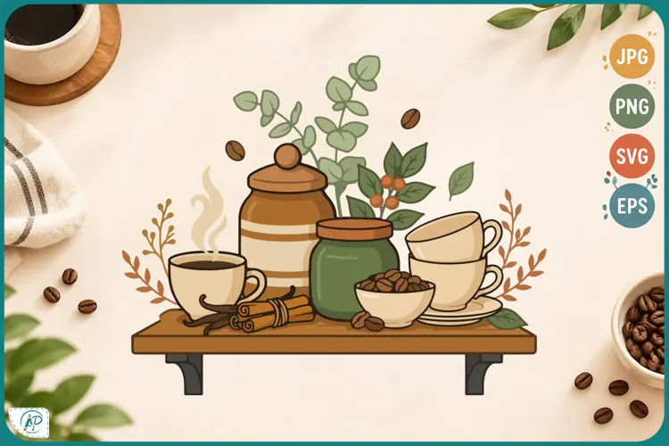 Cozy Coffee Collection Clipart