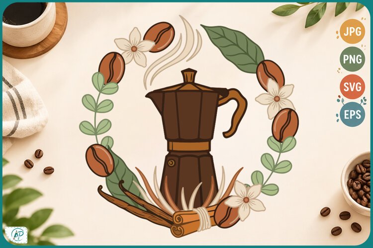Cozy Coffee Collection Clipart example image 1