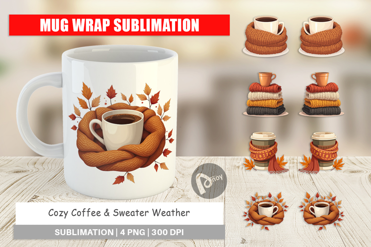 Mug Wrap Cozy Coffee Weather