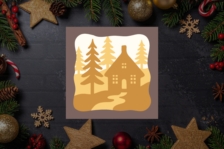 Cozy Cottage Christmas Shadow Box