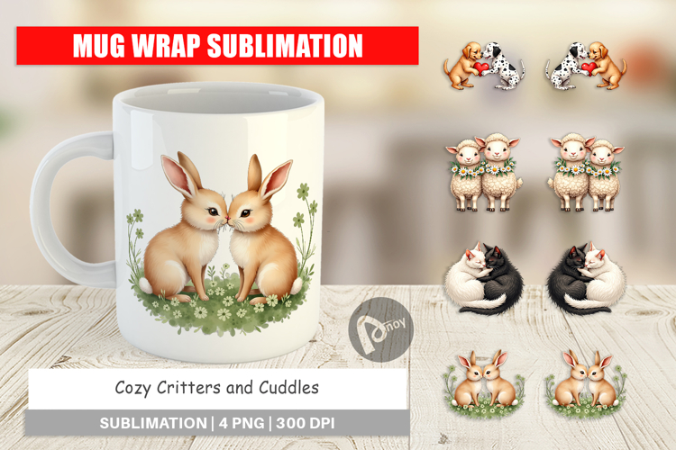 Cozy Critters & Cuddles Mug Wrap