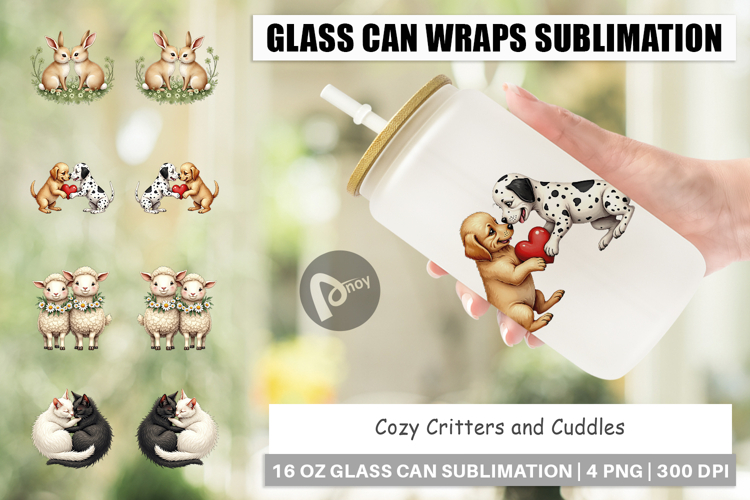 Cozy Critters   Cuddles Glass Can
