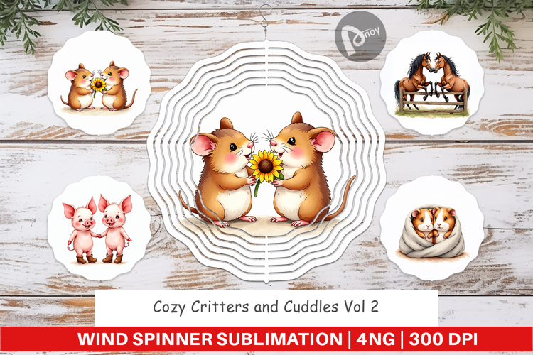Cozy Critters & Cuddles Wind Spinner