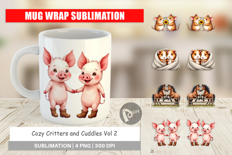 Cozy Critters & Cuddles Mug Wrap