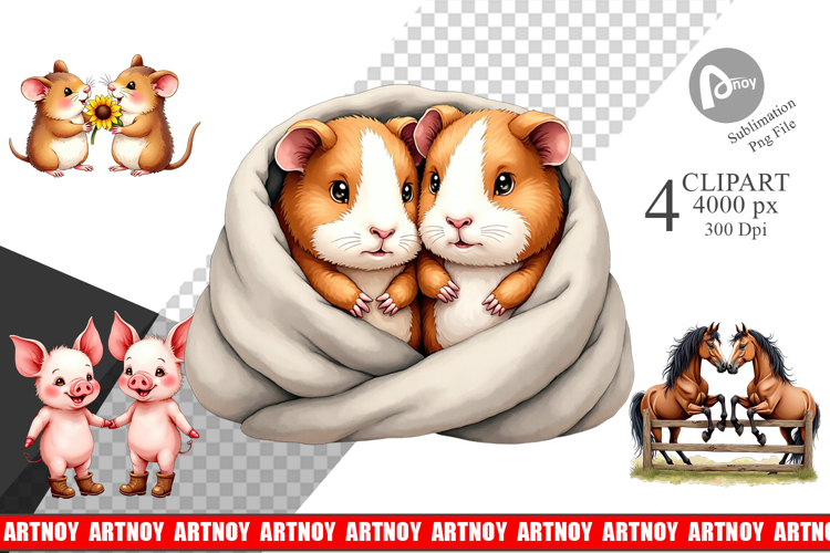 Cozy Critters   Cuddles Clipart