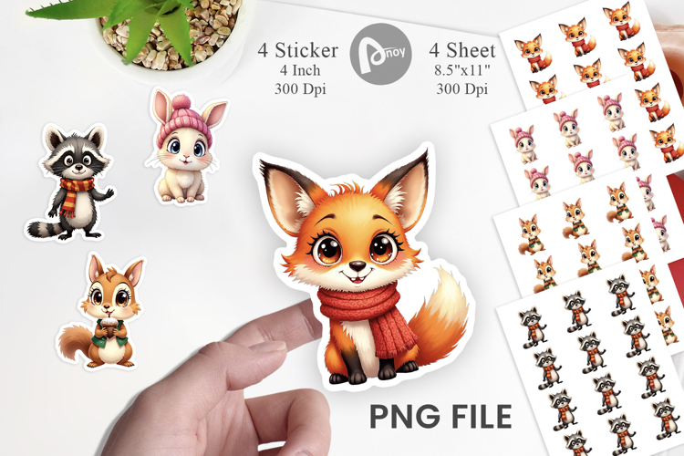 Cozy Critters Wonderland Sticker