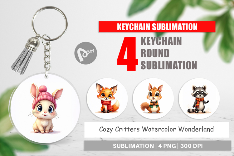 Cozy Critters Wonderland Keychain