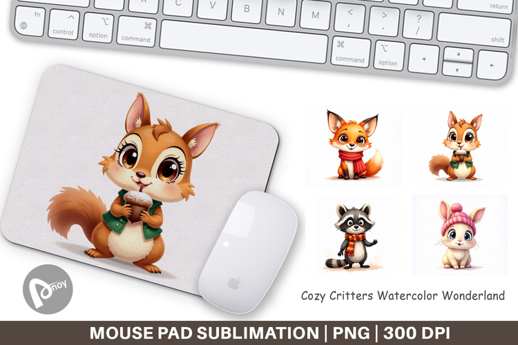 Cozy Critters Wonderland Mouse Pad