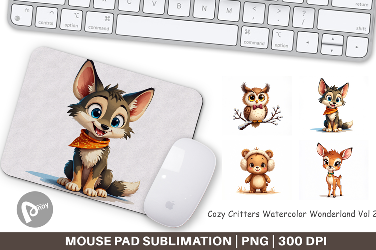 Cozy Critters Wonderland Mouse Pad