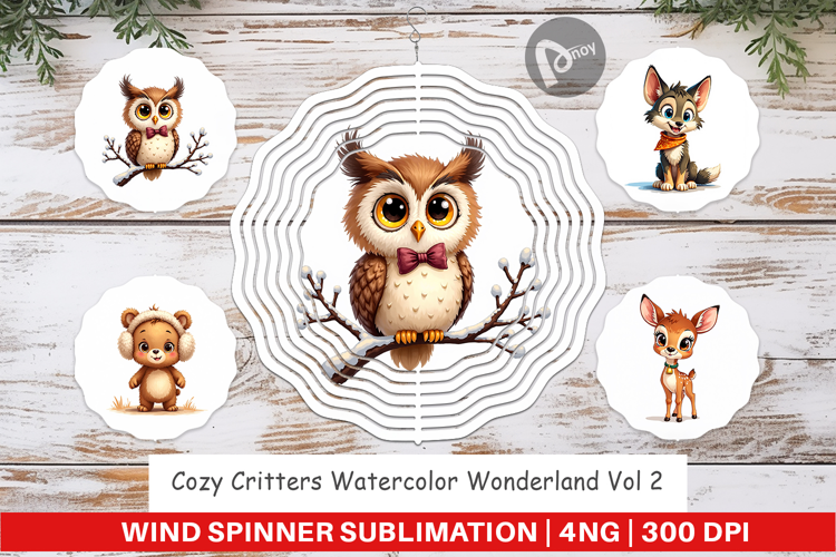 Cozy Critters Wonderland Wind Spinner