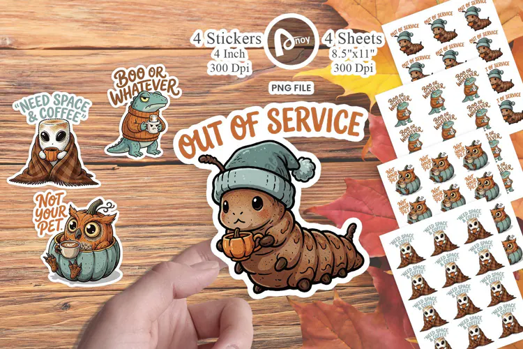 Cozy Cryptid Cafe Sarcastic Sticker