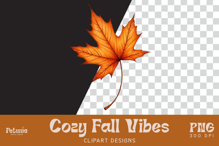 Fall Leaf Clipart | Watercolor Autumn PNG