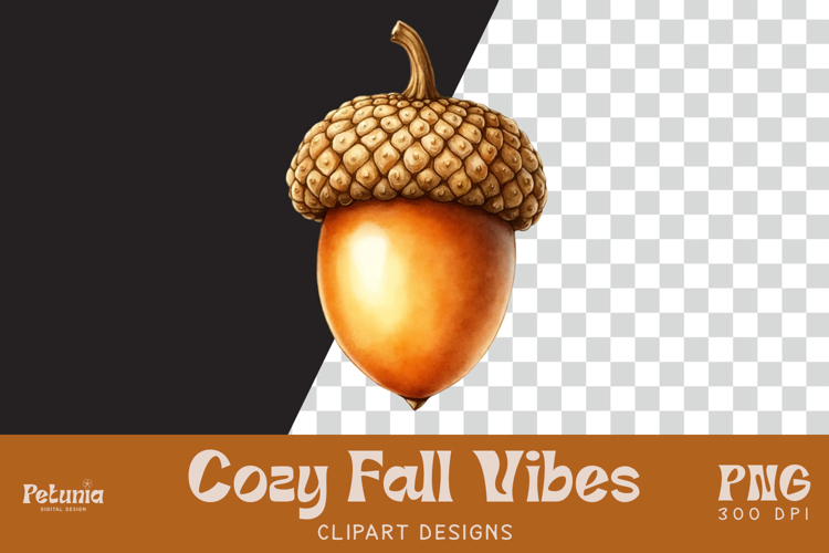 Acorn Clipart | Watercolor Autumn PNG