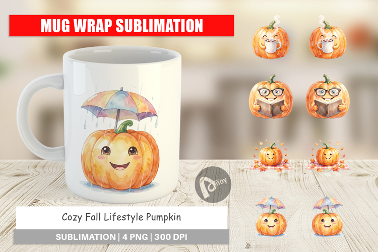 Cozy Fall Pumpkin Mug Wrap