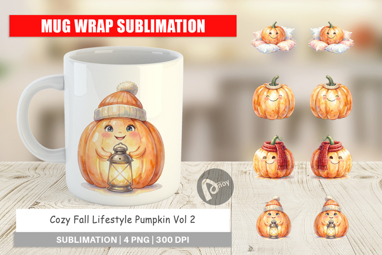 Cozy Fall Pumpkin Mug Wrap