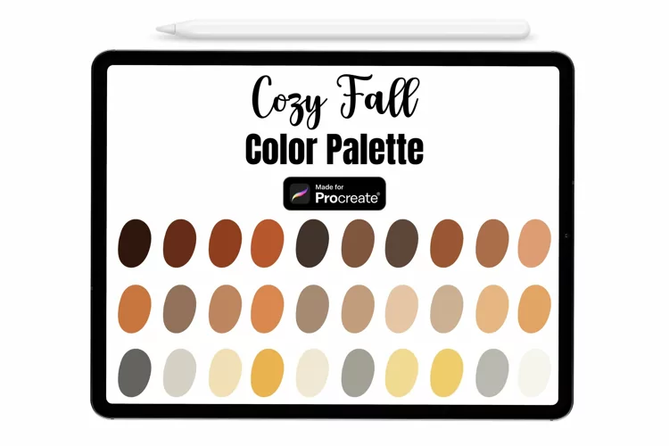 Cozy Fall Procreate Palette - Procreate Color palette