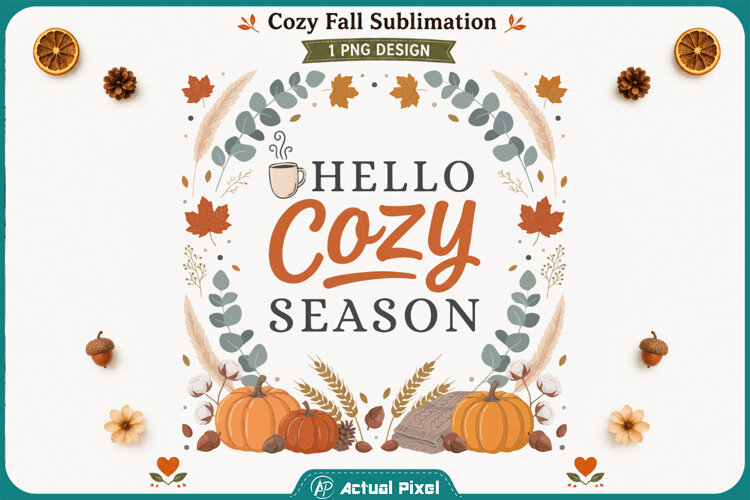 Cozy Fall Sublimation Quotes example image 1