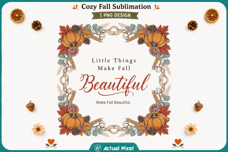 Cozy Fall Sublimation Quotes example image 1