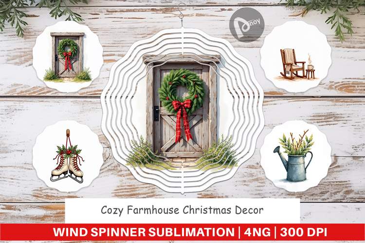Farmhouse Christmas Decor Wind Spinner