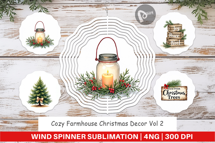 Farmhouse Christmas Decor Wind Spinner