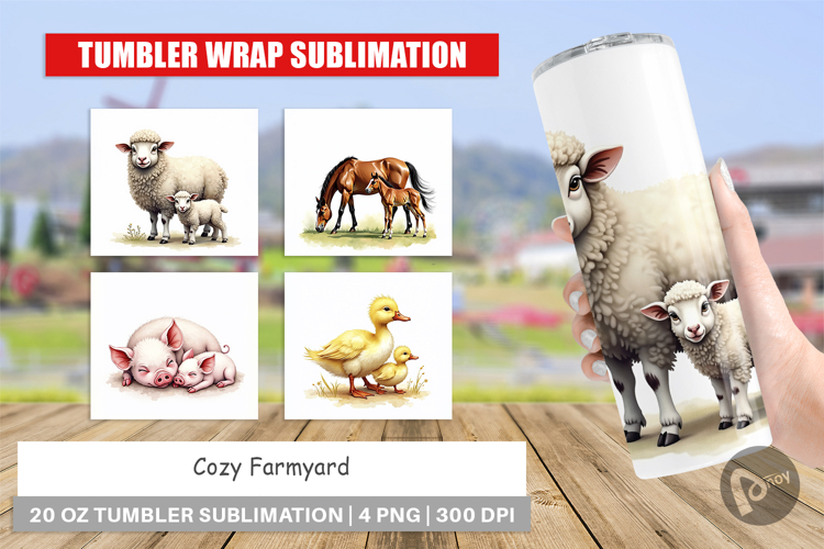 Farmyard Mother Baby Animal Tumbler