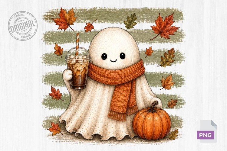 Cozy Ghost Coffee PNG