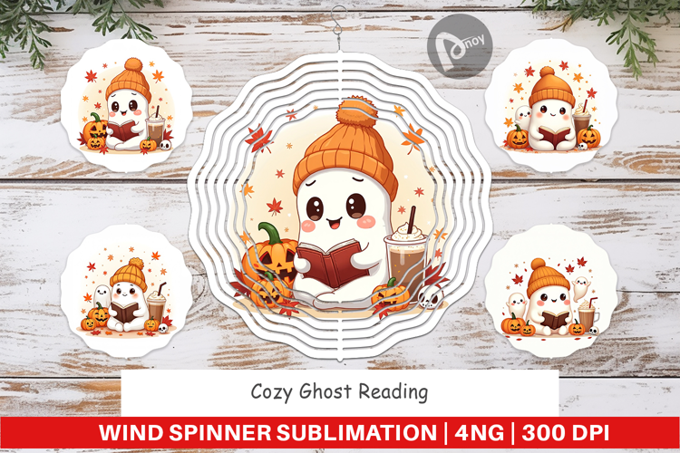 Cozy Reading Ghost Wind Spinner