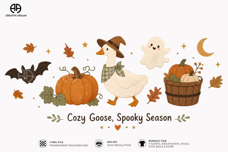 Cozy Ghost Spooky Season PNG | Halloween Fall T-Shirt Design