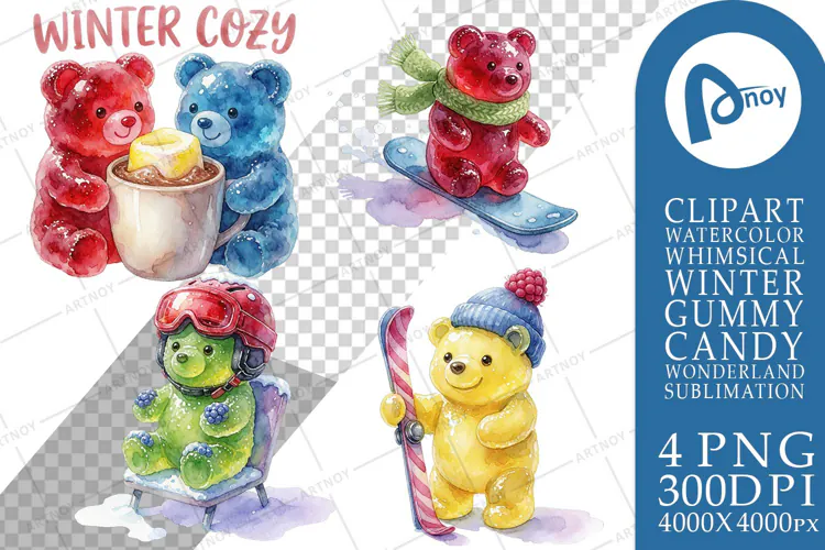 Cozy Gummy Bear Ski Patrol Sublimation