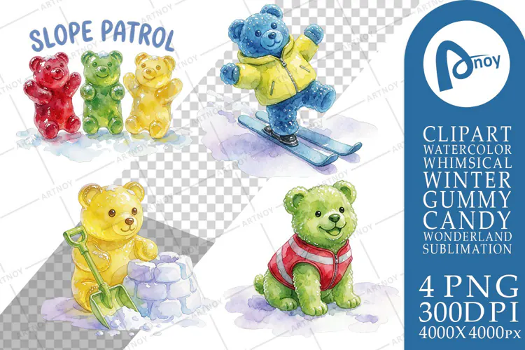 Cozy Gummy Bear Ski Patrol Sublimation