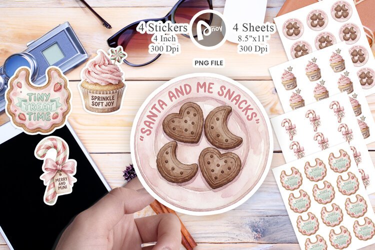 Cozy Holiday Treats Tiny Hands Sticker example image 1