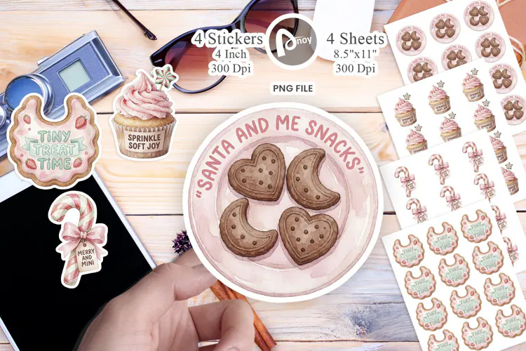 Cozy Holiday Treats Tiny Hands Sticker