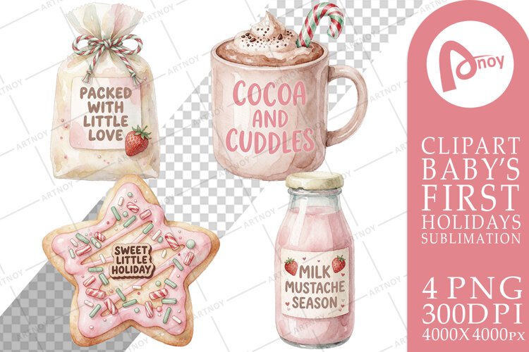 Cozy Holiday Treats Tiny Hands Sublimation example image 1