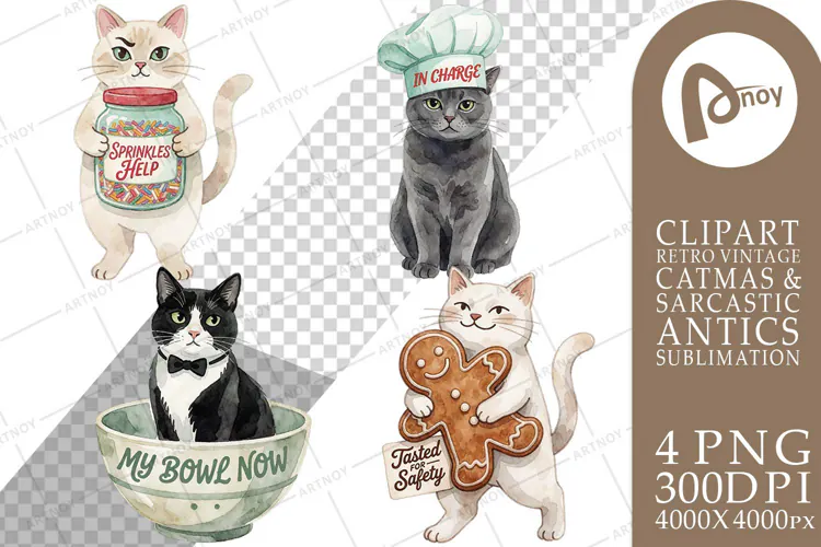 Cozy Kitchen Cookie Supervisor Cats Sublimation