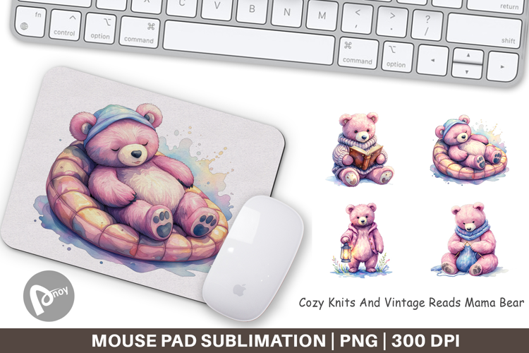 Knits & Reads Mama Bear Mouse Pad