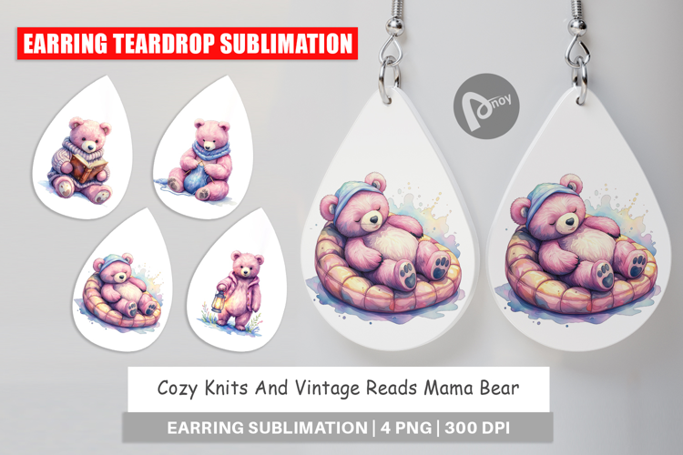 Knits & Reads Mama Bear Earring